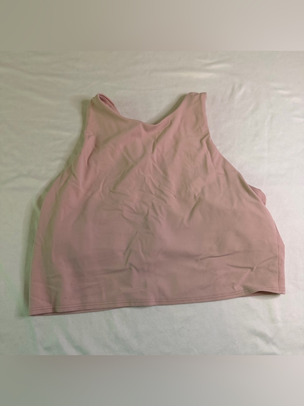 Athleta Light Pink High Neck Crop Tank Top XL Soft Athleisure Workout Top